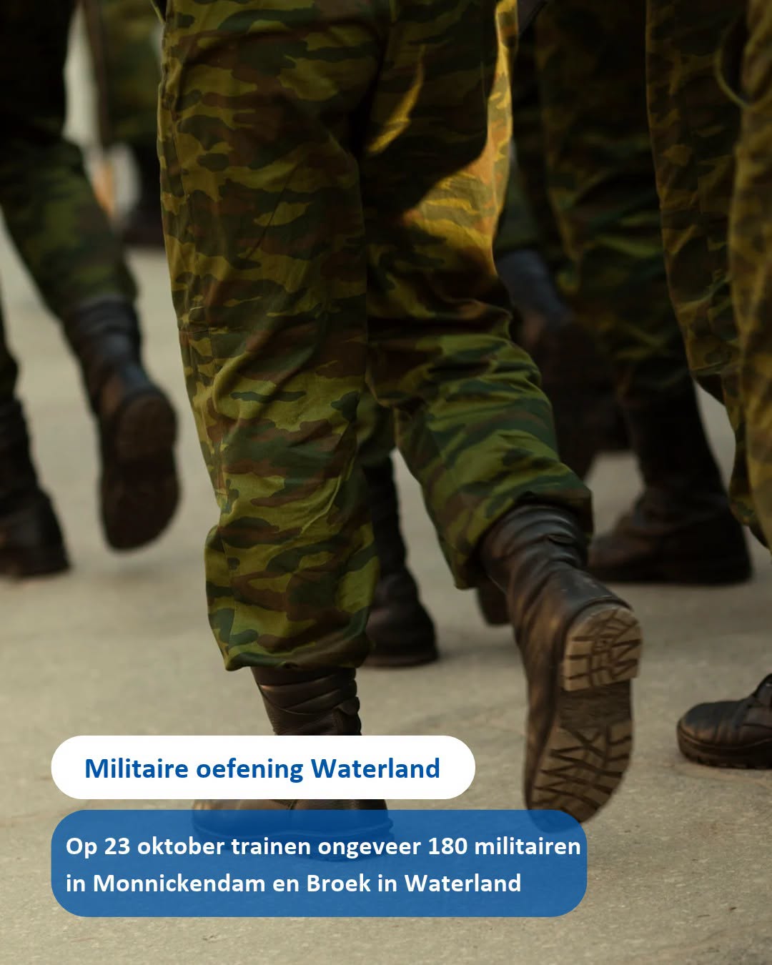 Vrijdag militaire oefening in Waterland