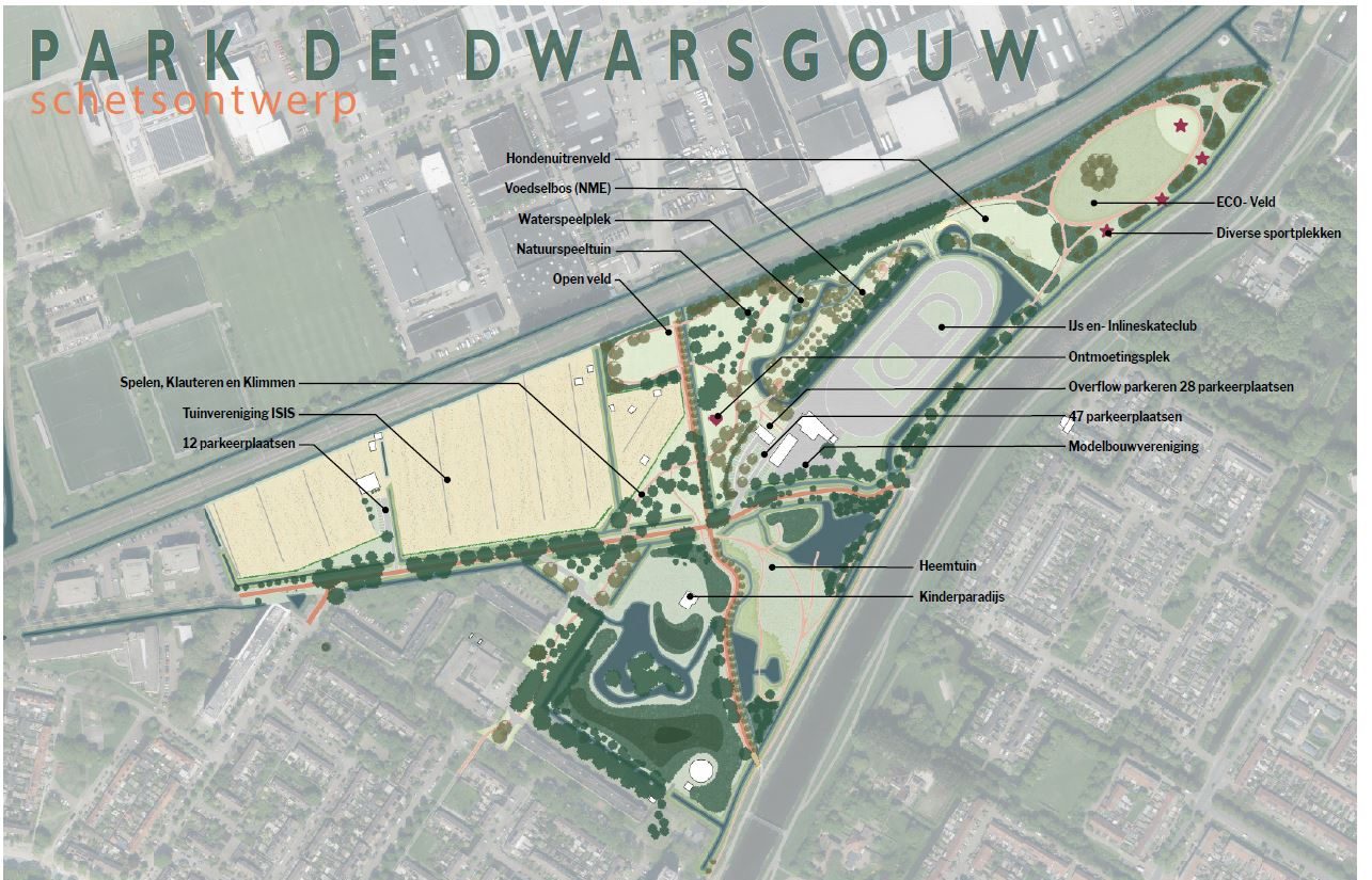 Denk mee over stadspark De Dwarsgouw in de Wheermolen -