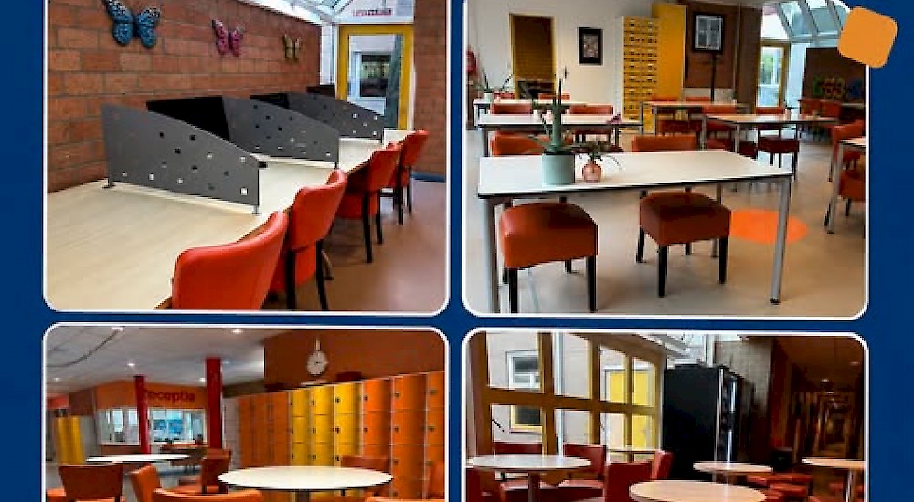 Stoelen uit onze oude kantine handbal krijgen een mooie nieuwe bestemming -