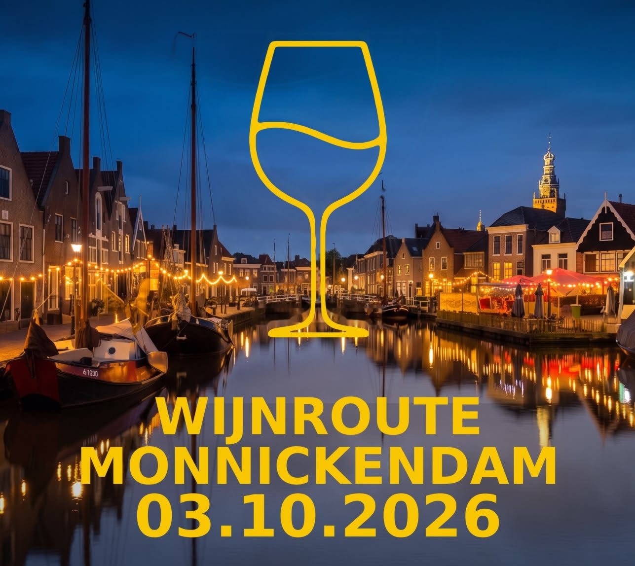 Zaterdag verkoop glazen wijnroute Monnickendam 2026 -